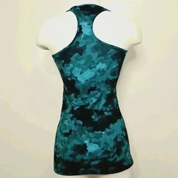 Lululemon Racerback Tank Clouded Dreams Cosmic Teal Multi Size 4 - Picture 3 of 4